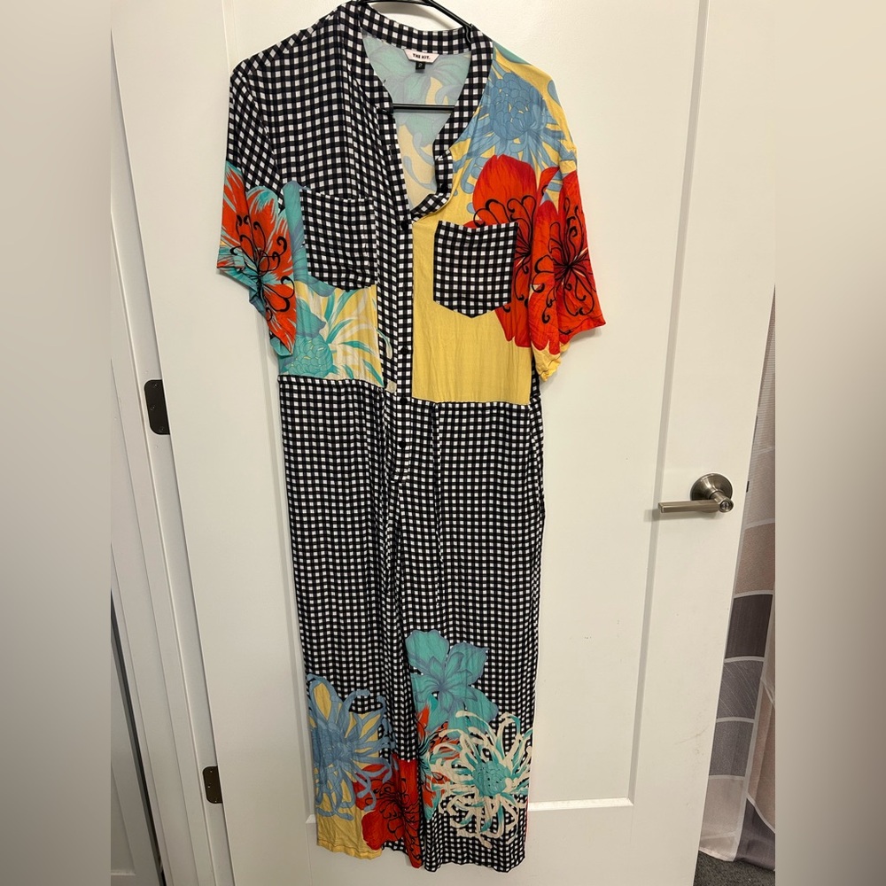 The Kit Issa Jumpsuit in Gingham Camillia - Picture 2 of 15